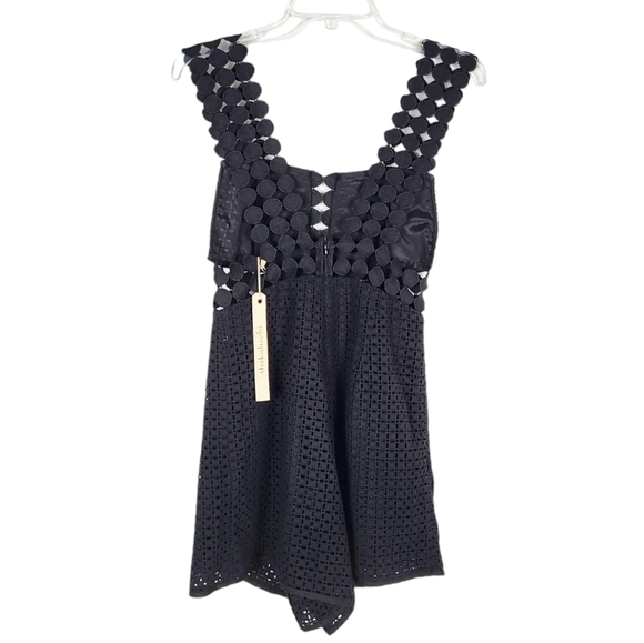 SHAKUHACHI Revolve circle lace romper NWT black Australia - Picture 3 of 6